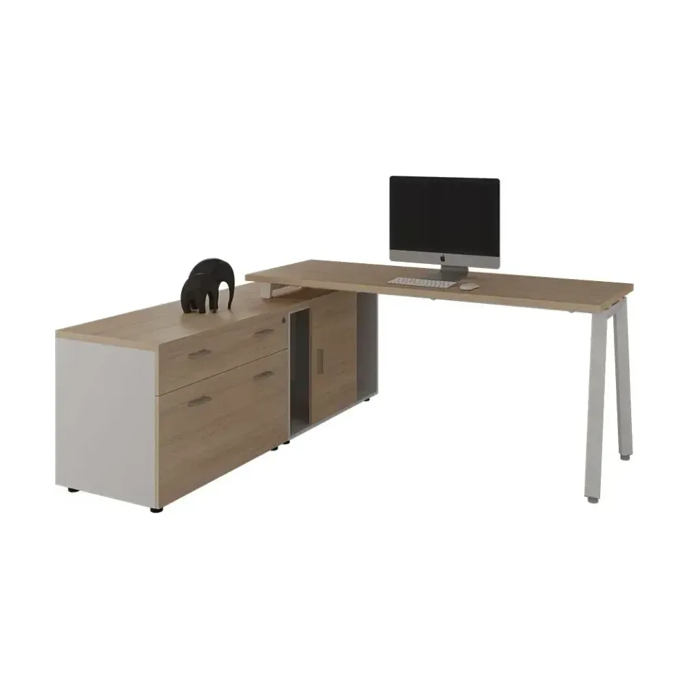 ESCRITORIO ALPHA OPERATIVO DOBLE CREDENZA